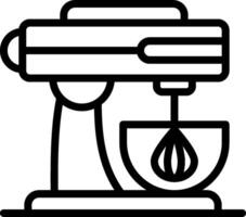A black and white image of a mixer vector