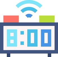 A clock with wifi and a clock icon vector
