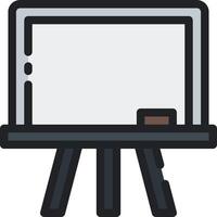 A whiteboard with a black and white background vector