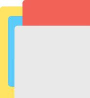 A colorful folder with four different colors vector