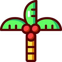 A palm tree with fruit on it vector