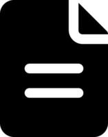 A black and white icon of a file vector