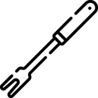 A black and white illustration of a fork vector