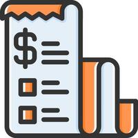 A check and a dollar sign on a paper vector