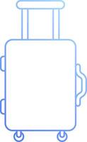 A suitcase with wheels on a white background vector