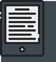A tablet with a paper document on it vector