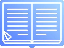 A book icon with a blue background vector