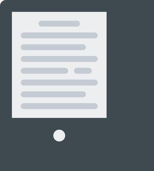 A document icon on a tablet computer vector