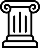 An icon of a column with a crown on top vector