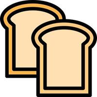 Two slices of bread icon on a white background vector