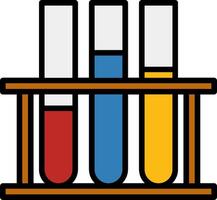 A test tube with three different colors vector