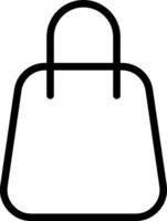 A black and white image of a bag vector