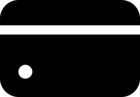A black and white square icon with a white stripe vector
