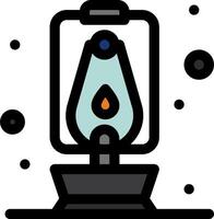 A lamp with a light bulb on top vector