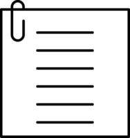 Clipboard icon with a paper clip vector