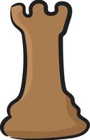 A brown chess piece on a white background vector