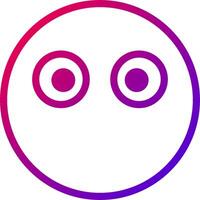 A purple and pink circle with two eyes vector
