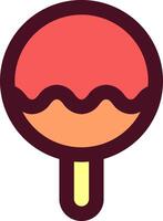 A red and yellow ice cream on a stick vector