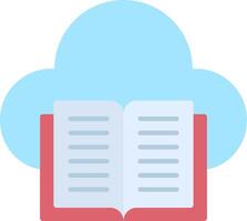 An open book with a cloud above it vector
