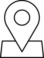 A location marker icon on a white background vector