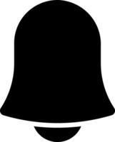 A black and white bell icon on a white background vector