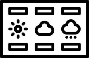 Weather icon with sun, clouds and rain vector