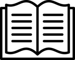 An open book icon on a white background vector