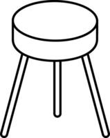 A black and white drawing of a stool vector