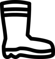 A black and white illustration of a boot vector