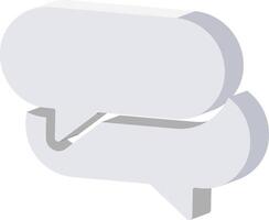 A speech bubble with a broken piece of paper vector