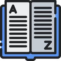 An open book with a z and a on it vector