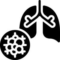 Lungs and coronavirus icon vector