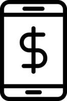 A smartphone with a dollar sign on it vector