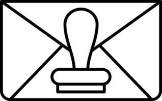 An envelope with a stamp on it vector