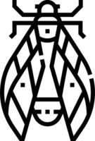 A black and white logo of a bug vector