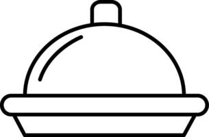 A black and white image of a dish with a lid vector
