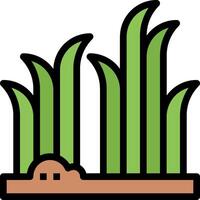 A cartoon grassy field with a mouse in the middle vector