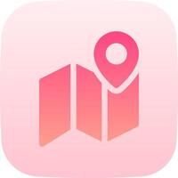 The map icon on an app vector