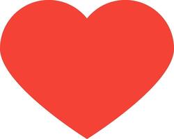 A red heart is shown on a white background vector
