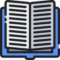 An open book icon on a white background vector