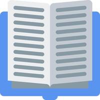 A book icon with a blue background vector