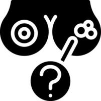 A black and white image of a question mark vector