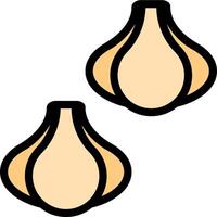 Two garlic bulbs on a white background vector