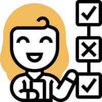 A woman holding a checklist with check marks vector