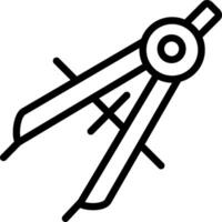 A black and white drawing of a compass vector