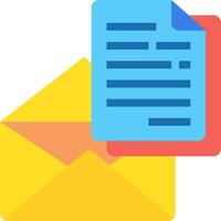 Email and document icon vector