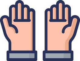 Two hands with one finger up, one finger down vector