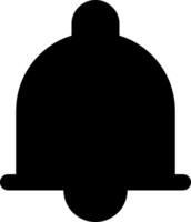 A black and white silhouette of a bell vector