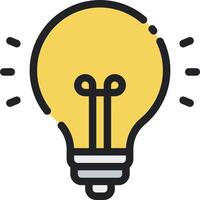 A light bulb icon on a white background vector