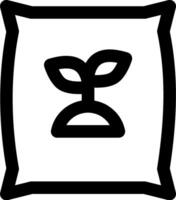 A black and white image of a plant on a pillow vector